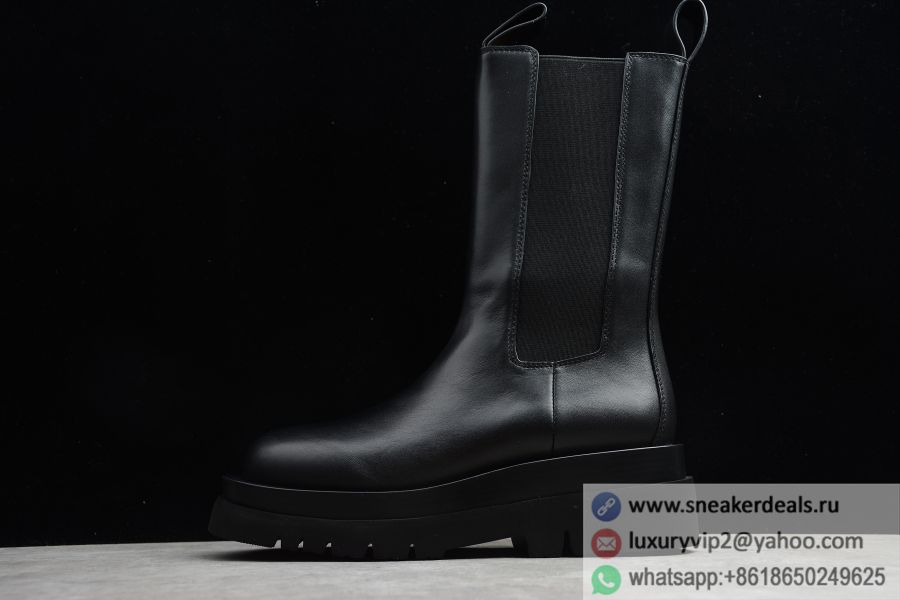 Bottega Veneta Storm Leather high Boot Black Women Shoes